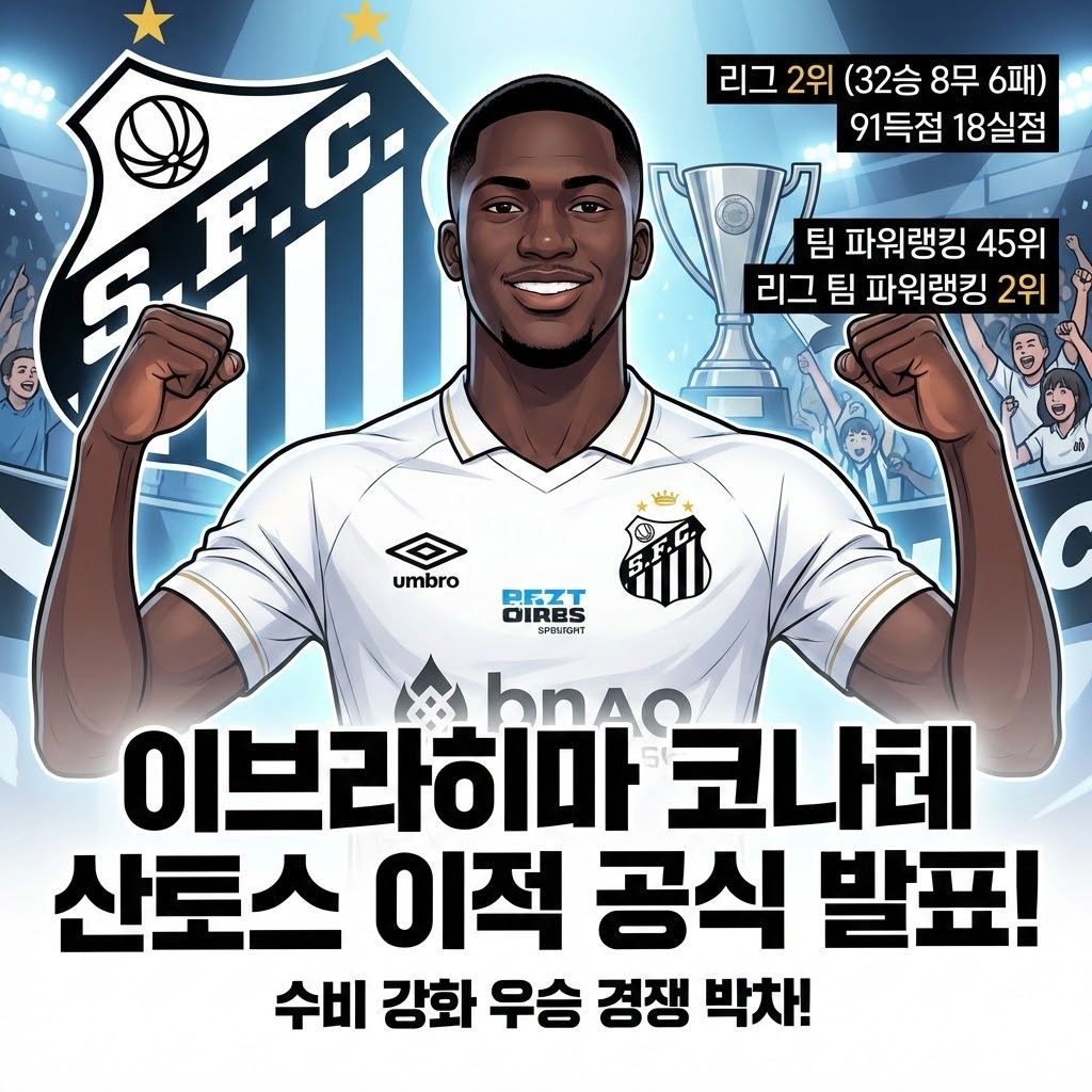 [산토스] 철벽 수비수 코나테 영입! 우승 정조준
